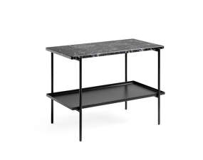 Rebar Side Table L75, soft black/marble