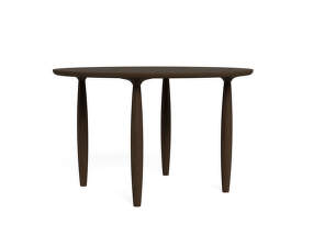 Oku Round Dining Table, dark smoked oak