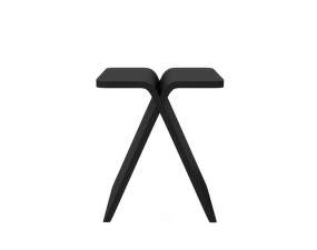 X-Stool, black lacquered oak