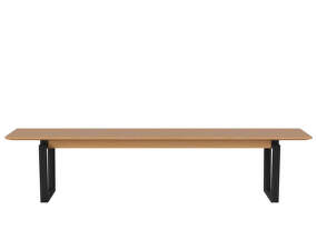 Nord Bench 200 cm, black oak / oiled oak