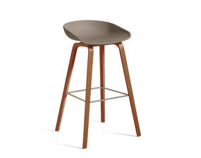 AAS 32 Bar Stool High Walnut Veneer, khaki