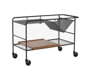 Alima NDS1 Trolley, matt black/lacquered walnut