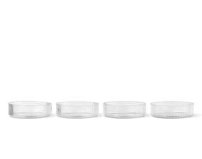 Ripple Serving Bowls, Set of 4, clear