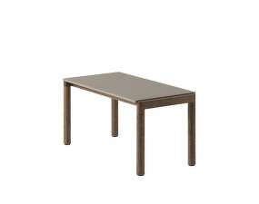 Couple Coffee Table 1 Tile Wavy, taupe / dark oiled oak