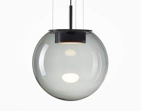 Orbis 500 PC1291 Pendant Lamp, smoke grey / black matte