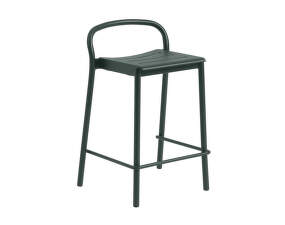 Linear Steel Counter Stool, dark green