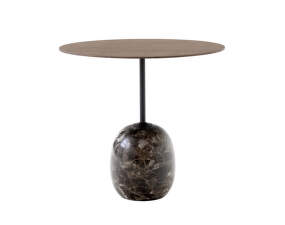 Lato Side Table LN9, walnut/emparador marble