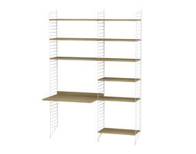 String Workspace B Shelving Set, oak/white