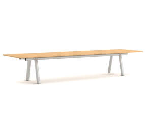 Boa Table 420x128x75 cm, metallic grey / oak
