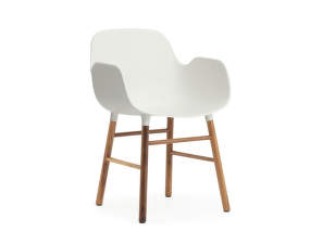 Form Armchair Walnut, white