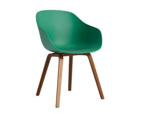 AAC 222 Chair Walnut Veneer, teal green
