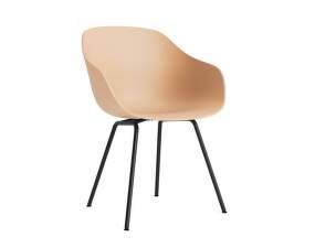 AAC 226 Chair Black Powder Coated Steel, pale peach