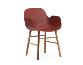 Form Armchair Walnut, red