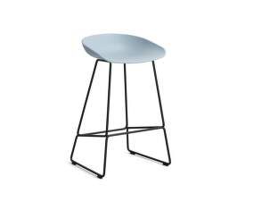 AAS 38 Bar Stool Low Black Steel, slate blue