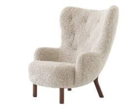 Petra VB3 Lounge Chair, walnut / sheepskin Moonlight
