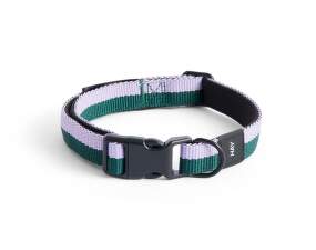 Dogs Collar Flat S/M, lavender/green