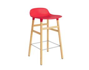 Form Bar Chair 65 cm Oak, bright red