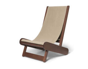 Hemi Lounge Chair, dark stained/natural
