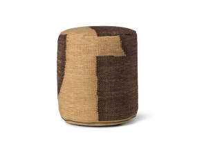 Forene Cylinder Pouf, tan/chocolate