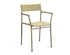 Vev Dining Chair with Armrest, grey beige