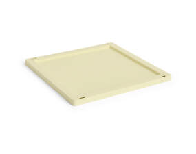Colour Crate Lid Plastic Cube/Medium Square, light yellow