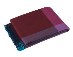 Colour Block Blanket, blue & bordeaux