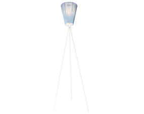 Oslo Wood Floor Lamp, light blue