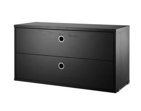 String Chest of Drawers 78 x 30, black ash