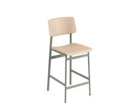 Loft Counter Stool 65 cm, dusty green/oak