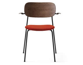 Co Chair with Armrest, dark oak / Velvet 062
