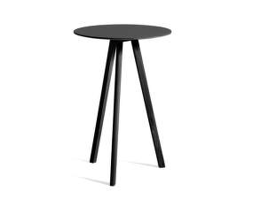 Copenhague CPH 20 Table Ø70, black stained oak/black oak veneer