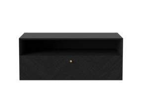 Luxe Drawer - 1 Drawer Wall Medium, black stained oak