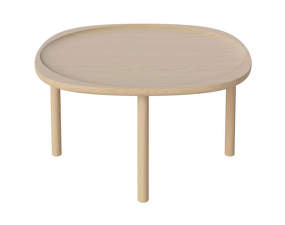 Trace Coffee Table Ø75 H38 cm, white oiled oak