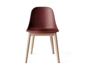 Harbour Side Chair Wooden Base, burnt red / natural oak