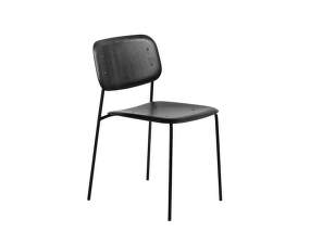 Soft Edge 40 Chair, black steel base / black oak