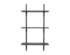 Sector Shelf S/L, dark stained ash/black brass