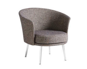 Dorso Lounge Chair, chromed steel / Swarm multi colour