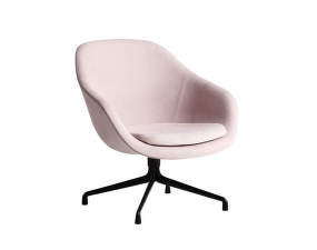 AAL 81 Lounge Chair w. Seat Cushion Black Aluminium, Linara 415