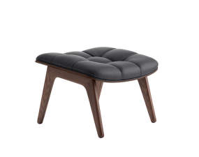 Mammoth Ottoman, dark smoked oak / Dunes Leather - Anthracite 21003