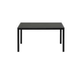 Workshop Dining Table 140x92, black oak / black linoleum