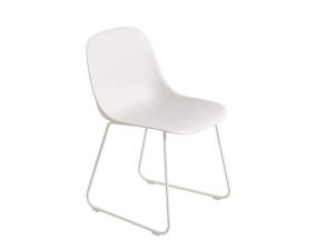 Fiber Side Chair Sled Base, natural white