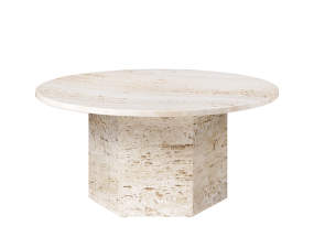 Epic Coffee Table Ø80, white travertine