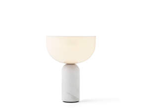 Kizu Portable Table Lamp, white marble