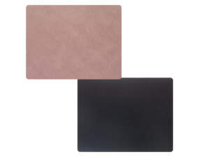 Double Square Mat, warm grey / black