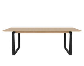 Nord Dining Table 220 cm, black oak / white pigmented oak