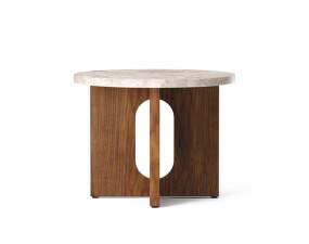 Androgyne Side Table, walnut / Kunis Breccia Sand