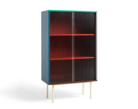 Colour Cabinet Tall w. Glass Doors, multi