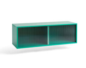 Colour Cabinet Wall w. Glass Doors M, dark mint