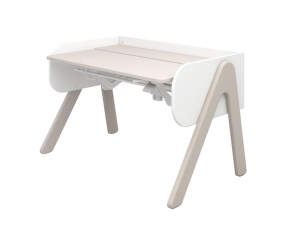 Woody Study Desk, grey washed/white