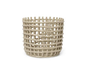 Ceramic Basket Large, cashmere